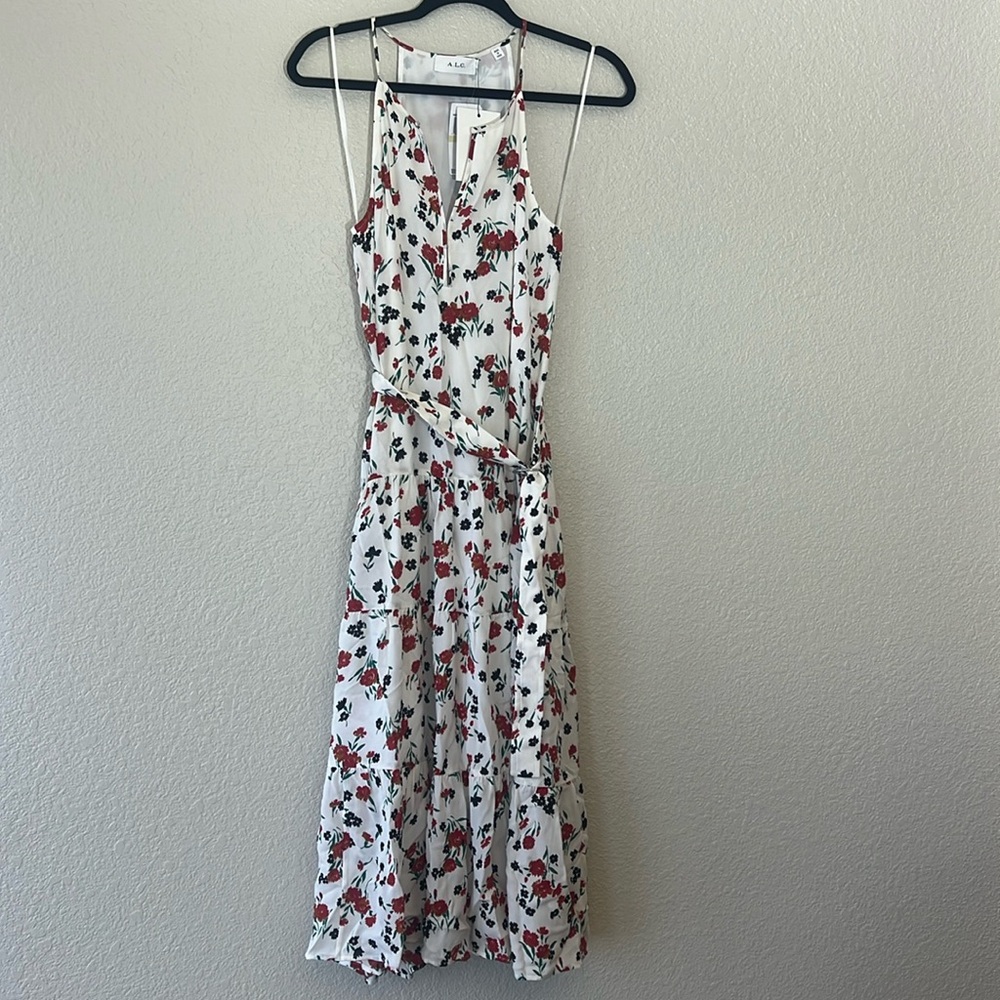 A.L.C Richard’s Floral 100% silk midi dress size 4 NWT